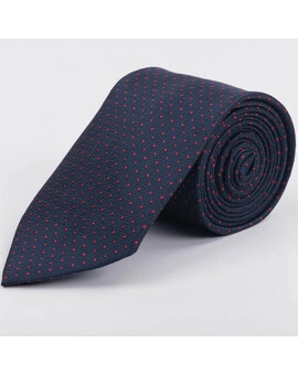 Аренда синего галстука с узором для мужского костюма, изображение 1