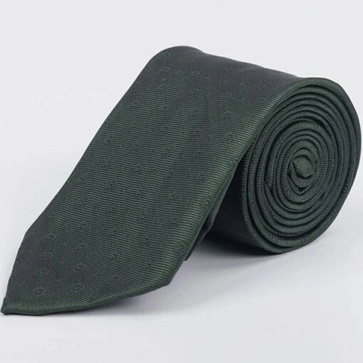 Аренда зеленого галстука с узором для мужских костюмов