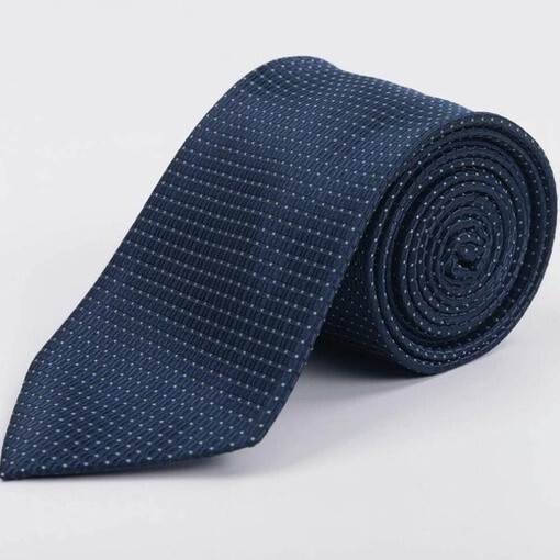 Прокат синего галстука с мелким голубым узором для мужского костюма