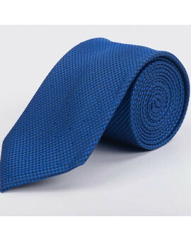 Прокат синего галстука с мелким узором для мужских костюмов, изображение 1