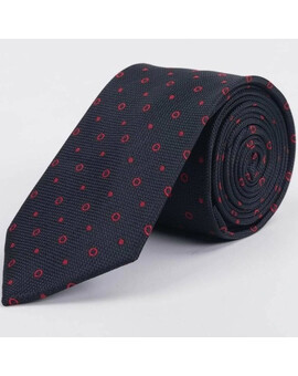 Аренда галстука черного цвета с красным узором для мужского костюма, изображение 1