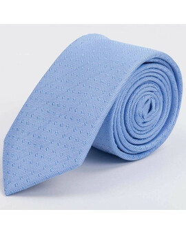 Арендовать галстук голубого цвета с фактурным узором для мужских костюмов, изображение 1