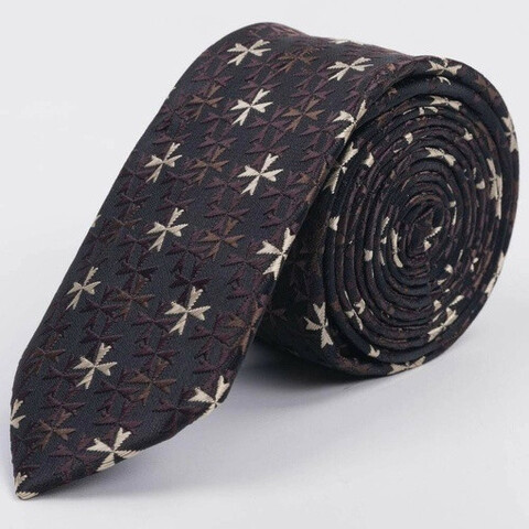 Аренда коричневого галстука с узором мульти