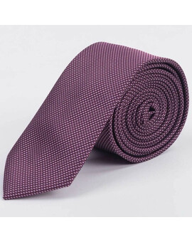 Прокат узкого галстука бордового цвета с узором для мужского костюма, изображение 1