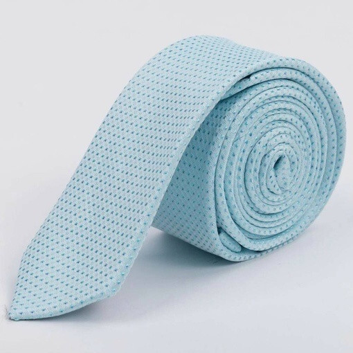 Прокат узкого галстука светло-голубого цвета с узором для мужских костюмов