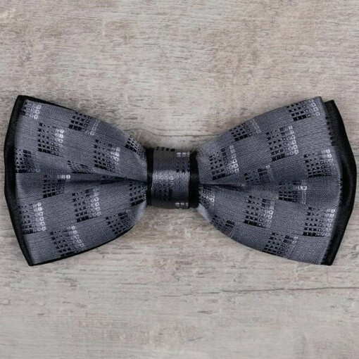 Аренда серой бабочки с узором для мужского костюма