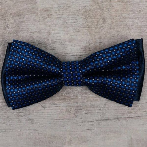 Аренда бабочки синего цвета с узором для мужских костюмов