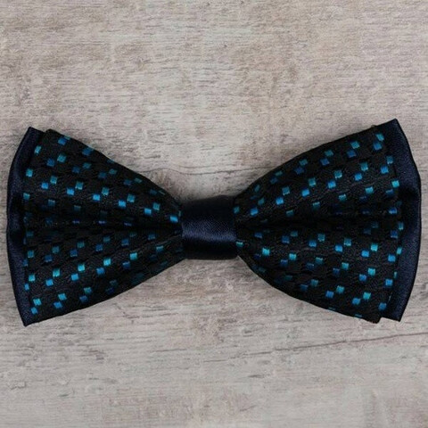 Аренда бабочки синего цвета с узором для мужских костюмов