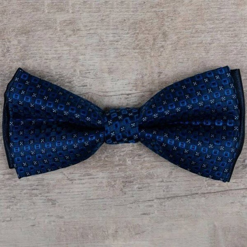 Аренда бабочки синего цвета в клетку с узором для мужских костюмов