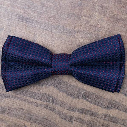 Синяя бабочка в аренду с бордовым узором для мужских костюмов