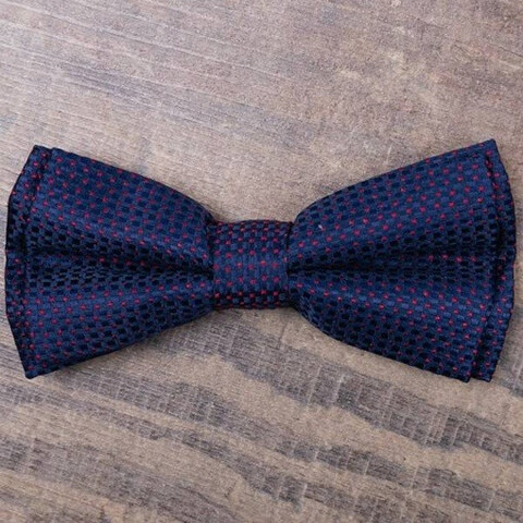 Синяя бабочка в аренду с бордовым узором для мужских костюмов