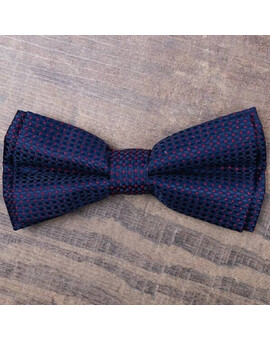 Синяя бабочка в аренду с бордовым узором для мужских костюмов, изображение 1