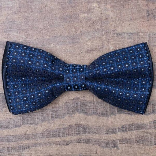 Прокат бабочки синего цвета с узорчатой клеткой для мужских костюмов