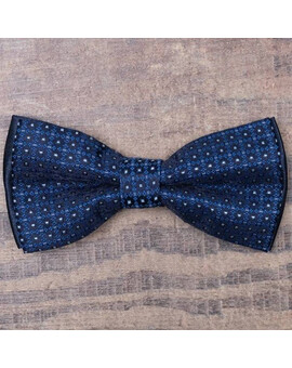 Прокат бабочки синего цвета с узорчатой клеткой для мужских костюмов, изображение 1