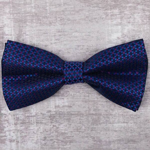 Арендовать бабочку синего цвета с бордовым узором для мужских костюмов