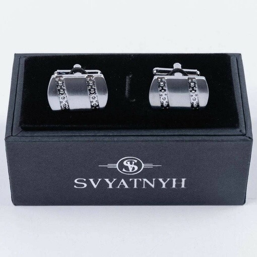 Прокат классических запонок с украшением для мужских костюмов