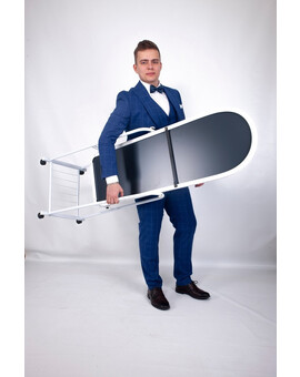 Мужской клетчатый костюм светло-синего цвета в аренду, изображение 2